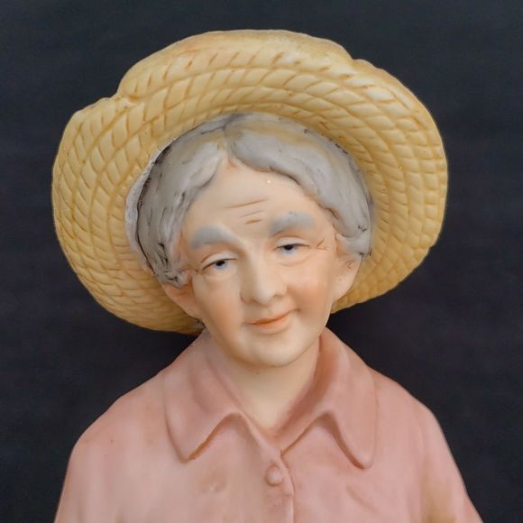 Vintage Accents Vintage Homcoold Woman Porcelain Figurine With Corn